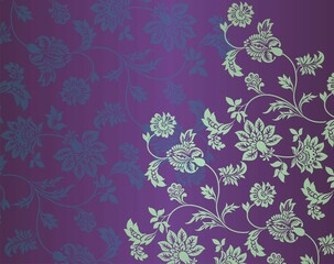 Colorful paisley floral pattern , textile swatch , royal India	