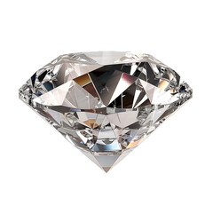 Beautiful diamond on isolated transparent background