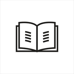 open book vector icon line template