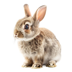 Obraz premium Cute Easter Bunny on isolated transparent background