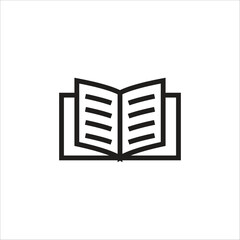 open book vector icon line template