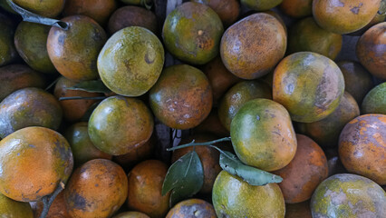 local citrus fruit sold in traditional Indonesian markets.