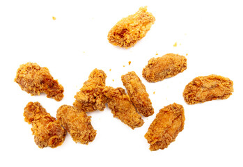 Chicken nuggets isolated white background