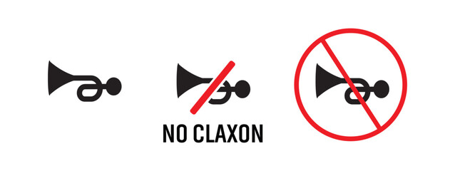 Claxon sign on white background