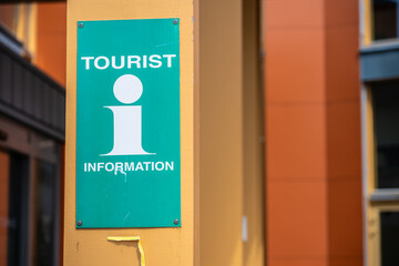 Tourist Information sign in a town.
