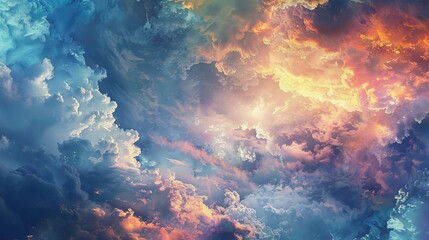 Obraz na płótnie Canvas Analytic Atmospheres reveal Cloudy Abstract Skies predicting insights.