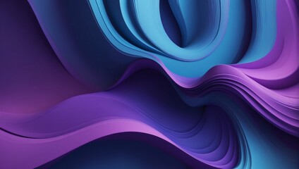 Abstract artwork showcasing blue and purple D flow shapes, creating a mesmerizing liquid wave background.