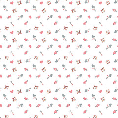 Red Hearts Pattern: Seamless Romantic Background Illustration