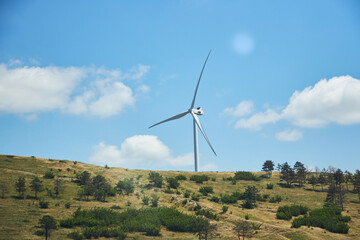 A wind farm. Eco-friendly electricity. - 790589957