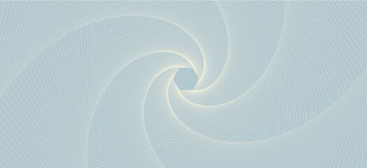 Graphic design art of abstract illusion of spiral with geometric shapes of pastel colors