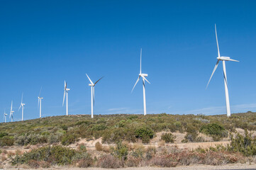 production of electrical energy through wind generators alternative energy