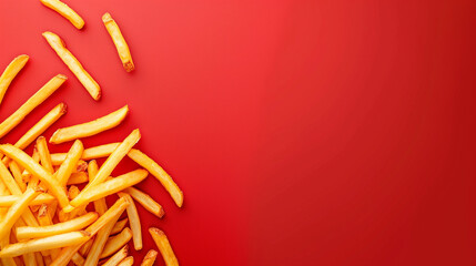 French fries advertising banner with copy space for text