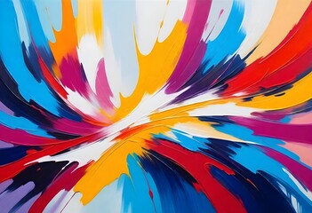 abstract canvas with vivid colors and energetic strokes