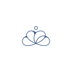 Obraz premium Heart Love Zen Flower Logo Vector Design
