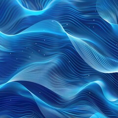 Shiny blue gradient with wavy lines background