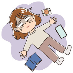 だらだら無気力な女性