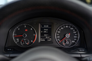 High-Tech Instrument Cluster with Speedometer and Tachometer