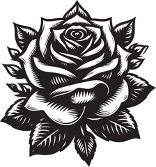 black and white flower