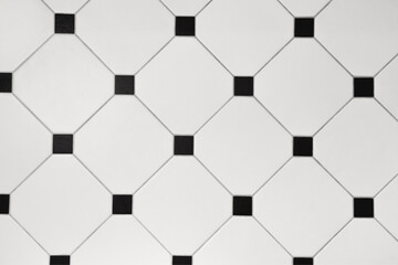 White & Black Tiles Wall Background