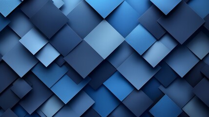  Blue abstract background with varied-size squares and rectangles in shades of blue and grey