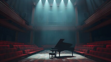 Echoes of a Symphony in an Empty Concert Hall Resonating with Unseen Spirits