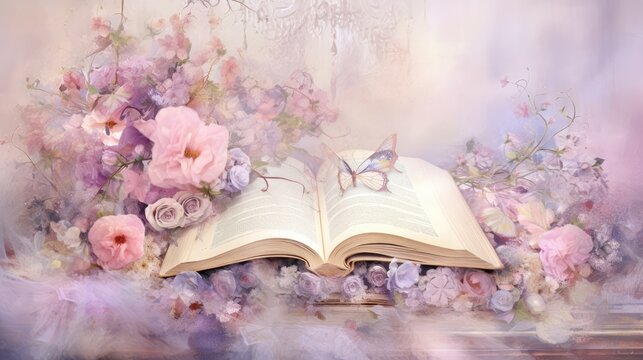 book with flower