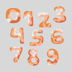 hand drawn vector abstract number