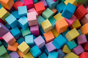 Colorful cubes pattern for background