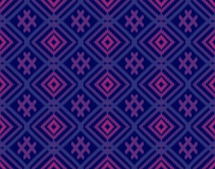 Seamless Ikat ethnic traditional pattern geometric abstract folklore ornament Tribal ethnic...