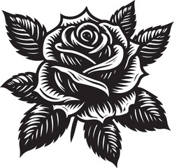 black and white flower