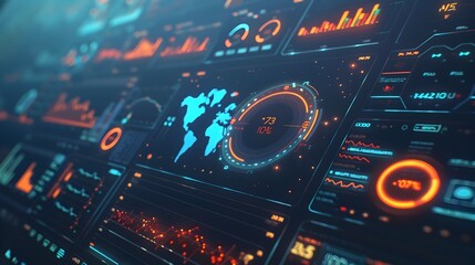 Obraz premium Digital Dashboard Showcasing Stakeholder Feedback and Metrics for Data-Driven Decision Making