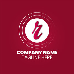 R Name Logo Design Concept editorial. 