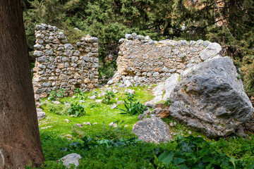 castle ruins of the medieval settlement of Palio Pyli Kos Island South Aegean Region (Südliche Ägäis) Greece