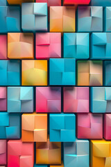 Fototapeta na wymiar Colorful cubes pattern for background