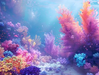 Underwater Oasis Vibrant Coral Reef Teeming with Mesmerizing Marine Life