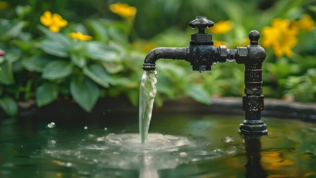 Conserve Water with Outdoor Faucet Repair. Concept Outdoor Faucet Repair, Water Conservation, DIY Tips, Plumbing Solutions, Sustainable Living