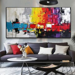 Abstract oil paint paintings wall art Fragment. Multi colored texture painting. Abstract art...