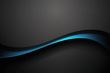 Black Wave Background, Abstract geometric background with liquid shapes. Vector illustration.