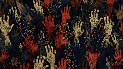 Many hand, Black history month for wallpaper