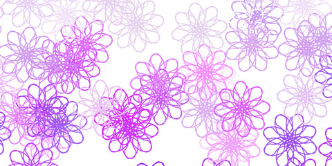 Light Purple vector natural backdrop with flowers.