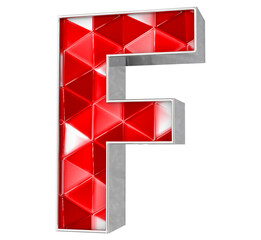 F Font 3D Render