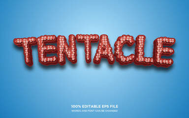 Tentacle 3d editable text style effect