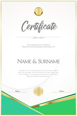 Certificate or diploma template retro design illustration - 790630902
