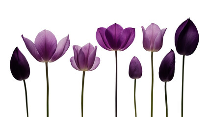 purple flowers isolated without background