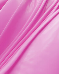 Pink folds ripples rubber latex silky smooth vibrant abstract background 3d illustration render digital rendering