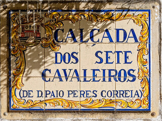 sign on the wall, Tavira, Portugal, Europe, February 2024