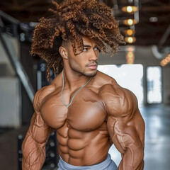 Portrait of a strong man 