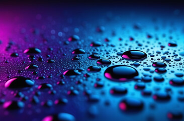 Abstract background - drops of multicolored drops on a dark surface. Concept drinks