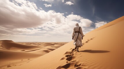 person in desert