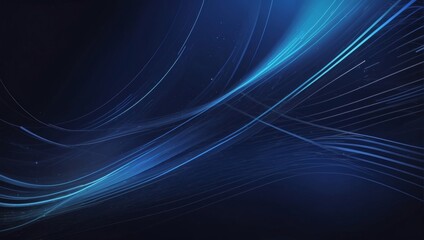 Dynamic abstract background with digital lines in shades of indigo and navy. - obrazy, fototapety, plakaty